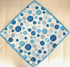 Pan Am Logo Scarf   Square  21 5  X 21 5    White And Blue