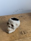 Vintage Halloween Paper Mache Skull Candy Container
