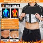 Men s Sauna Heat Trapping Shirt Sweat Shaper Vest Weight Loss Waist Trainer Top