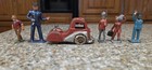 Vintage Barclay Manoil Lead Figures Lot   Slush Cast Truck Cab Dimestore Toys