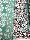 Large Lot Coordinating Mint And Brown Quilt Fabric 11  Yards