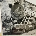 Vintage Steam Locomotive 82 Railroad Roundhouse Train Photo 4x5 B w Gelatin Orig