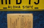 1969 Hawaii License Plate   Hfd 73 Honolulu Fire Department Fireman