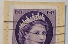 Canada Postage   Queen Elizabeth Ii   Violet 4   Stamp   Used posted   1950   O23