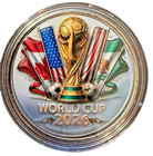 2026 Fifa World Cup Usa Canada Mexico Commemorative Coin Collectible Medal 1pc 