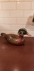 Tom Taber Signed Wood Duck Carving 14  X 7  X 5  Made In Usa        