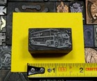 Antique Vtg Tractor Trailer Truck Letterpress Print Type Ornament Stamp Block