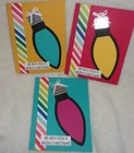 Stampin Up  Card Kit Christmas In July  Tree Light Bulbs Value Pack Three Kits