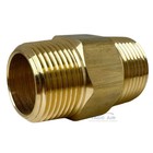 2 Pack Brass Pipe Hex Nipple Fitting 1  Mnpt X 1  Npt Male Adapter