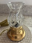 Waterford Crystal Hamden Electric Nightlight Hurricane Lamp 6 1 4  - Excellent