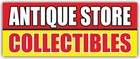 Antique Store Collectibles Advertising Banner Vinyl Mesh Sign Flag Vintage Shop