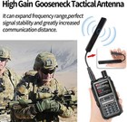 Abbree Ham Radio Antenna Long Range Sma-female Vhf uhf 144 430mhz Black 
