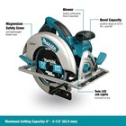 Makita 10 6 Pound Magnesium 7 25 Inch Circular Saw With Built In Led Light  Blue