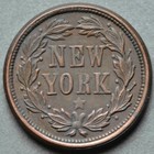 1863 22 442a Patriotic Civil War Token R-2 Au New York