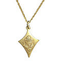 Vtg Kappa Alpha Theta Sorority Pendant Necklace Gf Keepsake Kao Crest Lavalier