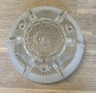 Vintage Art Deco Frosted clear Glass Light  Shade 3 Chain  6    Diameter