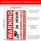 4 Pack Video Surveillance Signs  8 X 12 Inch Aluminum Camera Signs  Cctv Securit
