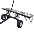 Yard Tuff 60  Atv Tow Behind Steel Lawn Landscape Rake W  Wheels   Handle