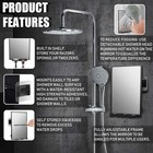 Shower Mirror For Shaving Fogless W razor Holders 360  rotation Adjustable Mirror