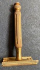 Gillette Safety Razor Vintage Old Type Shaving De Gold Tone Shave Ball End Vgc