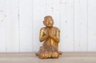 Elegant Burmese Gilded Praying Monk