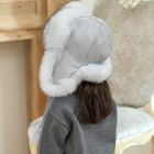 Kids Real Fox Fur Hat Russian Ushanka Aviator Trapper Hat Hunter Hat Ski Cap