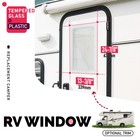 15  X 24  Rv Window Entrance Entry Door White Tempered Glass For Camper Trailer