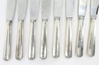 Towle Rambler Rose Sterling Silver Handle  Set Of 8 Butter Spreaders 