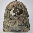 Signatures Mossy Oak Camo Baseball Cap Brown Xl Stretch Embroidered Hunting Hat