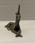 Vintage Pewter Lying Unicorn Figurine Mythical Creature Unicorn Spoontiques 80s