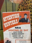 Vintage Nra Attention Hunters Sign National Rifle Association Gun Hunt Remington