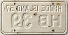 1957 Rhode Island License Plate