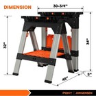 Pony 2-pack Clamping Sawhorses 1200 Lbs Load Capacity 30-3 4  W 12    F Clamps