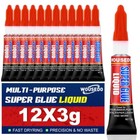 12x3g Super Glue Fast Drying Strong Adhesive Wood Plastic Metal Craft Repair New