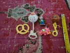 Retro Vintage Lot Of Baby Nursery Decor Pieces Circus Animals Pink Elehpant Lot
