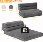 Foldable Mattress Full  54  Folding Sofa Bed  3-in-1 Convertible Sofa Bed Floor