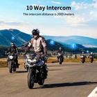2x Fodsports Fx7 Motorcycle Bluetooth Headset 10 Riders Mesh Helmet Intercom Us