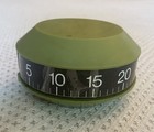 Vtg Retro 1970 s Avocado  Green  Kitchen Timer  Working Counter Top  Wall Mount