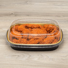  50 Sets  72 Oz Black And Gold Aluminum Pans With Pet Dome Lids