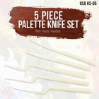 5pc Plastic Artist Spatula Palette Knife Set  Apply Oil Acrylic Art Paint Canvas