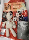 Rare Red Logo Korn Rag Doll Bundle Pyramid Postcard 2 Keychains   Bumper Sticker