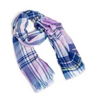 Vera Bradley Women s Lightweight Soft Fringe Scarf  Amethyst Plaid 22842-15849