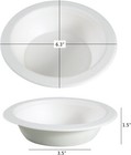 1000 Pack 11 8 Oz Heavy Duty Biodegradable Sugarcane Bagasse Food Bowls 6 5 Inch
