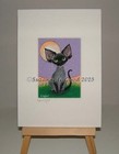 Devon Rex Cat Aceo Art Painting Original Hand Painted By Suzanne Le Good