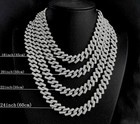     Vvs Moissanite Cuban Chain 15mm     Passes Tester      Iced Out   Free Gift Box