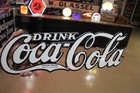 Rare Drink Coca Cola  Bottling Truck Door Script Porcelain Metal Sign Coke Soda