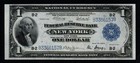 1918  1 Large Size Beautiful Au  New York Federal Reserve Bank Note 