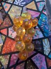 Vintage Mcm Amber Yellow Lucite Acrylic Grape Cluster 12  Mid Century M6