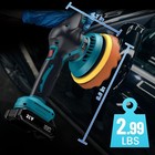 Dual Action Car Polisher Buffer Machine Cordless 6  Sander Polishing Kit Battery
