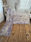58x48 Wedding Gift Idea Antique French Toile Purple Romantic Unique Handmade